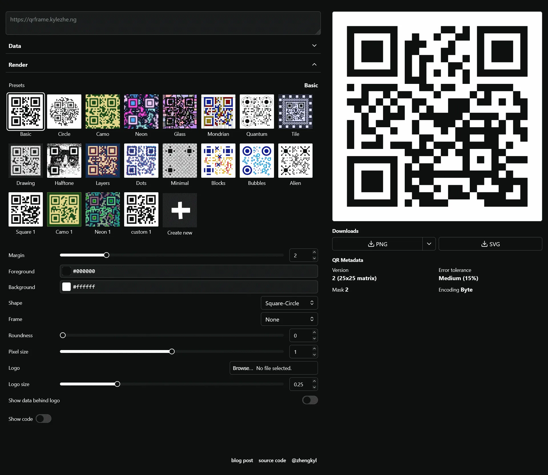 qrframe qr code editor